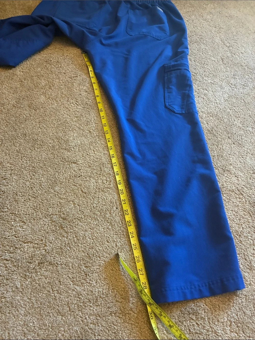 Figs Men’s Royal Blue Scrub Pants with Red Drawstring